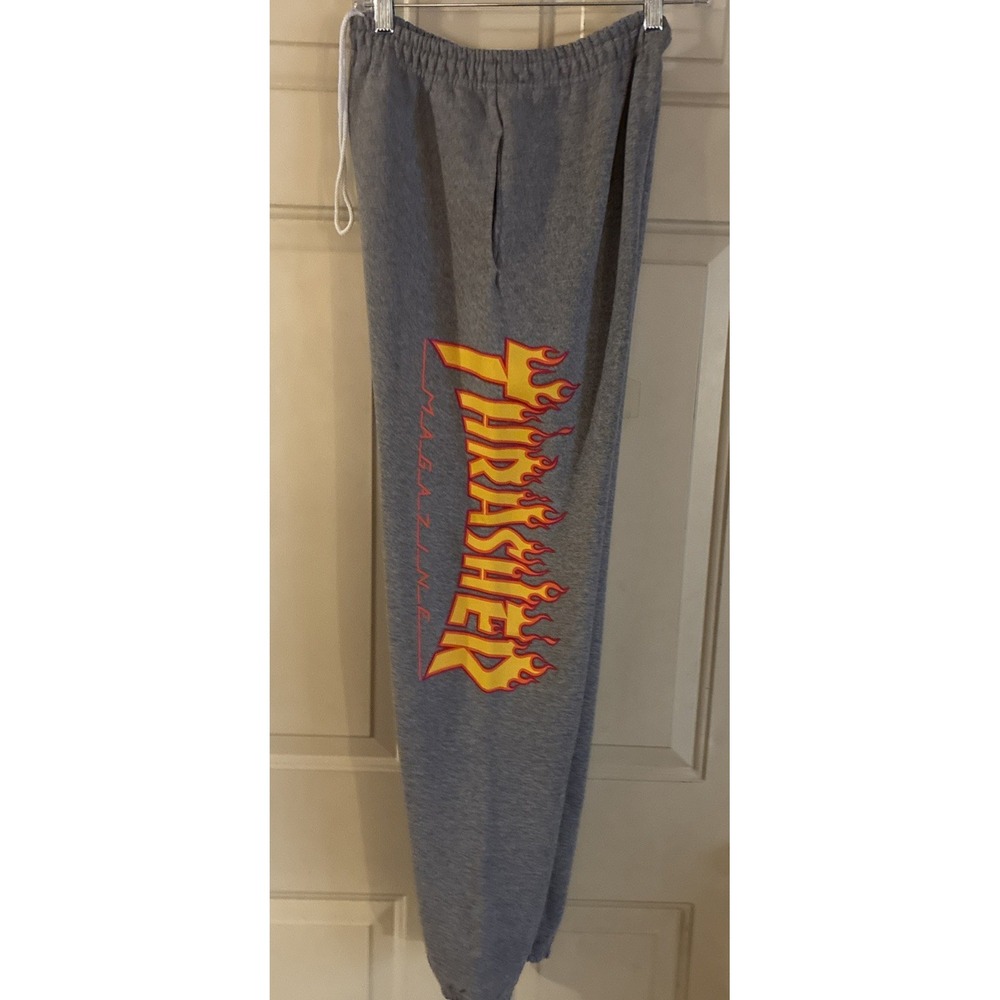 Thrasher Magazine Sweatpants Pockets Drawstring Small